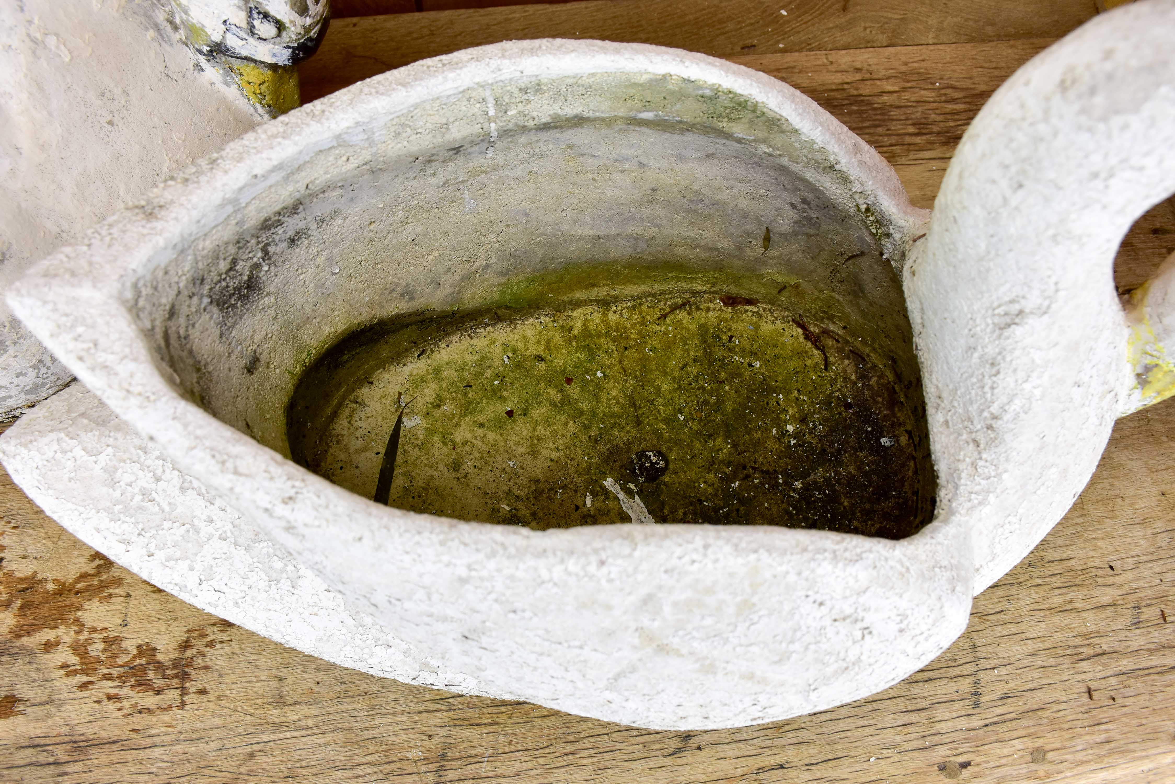 Two vintage French swan garden planters