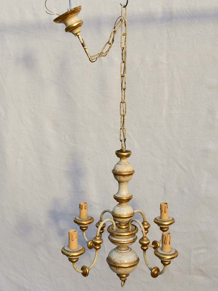 Pretty 1970's four-light Italian chandelier 17¾"