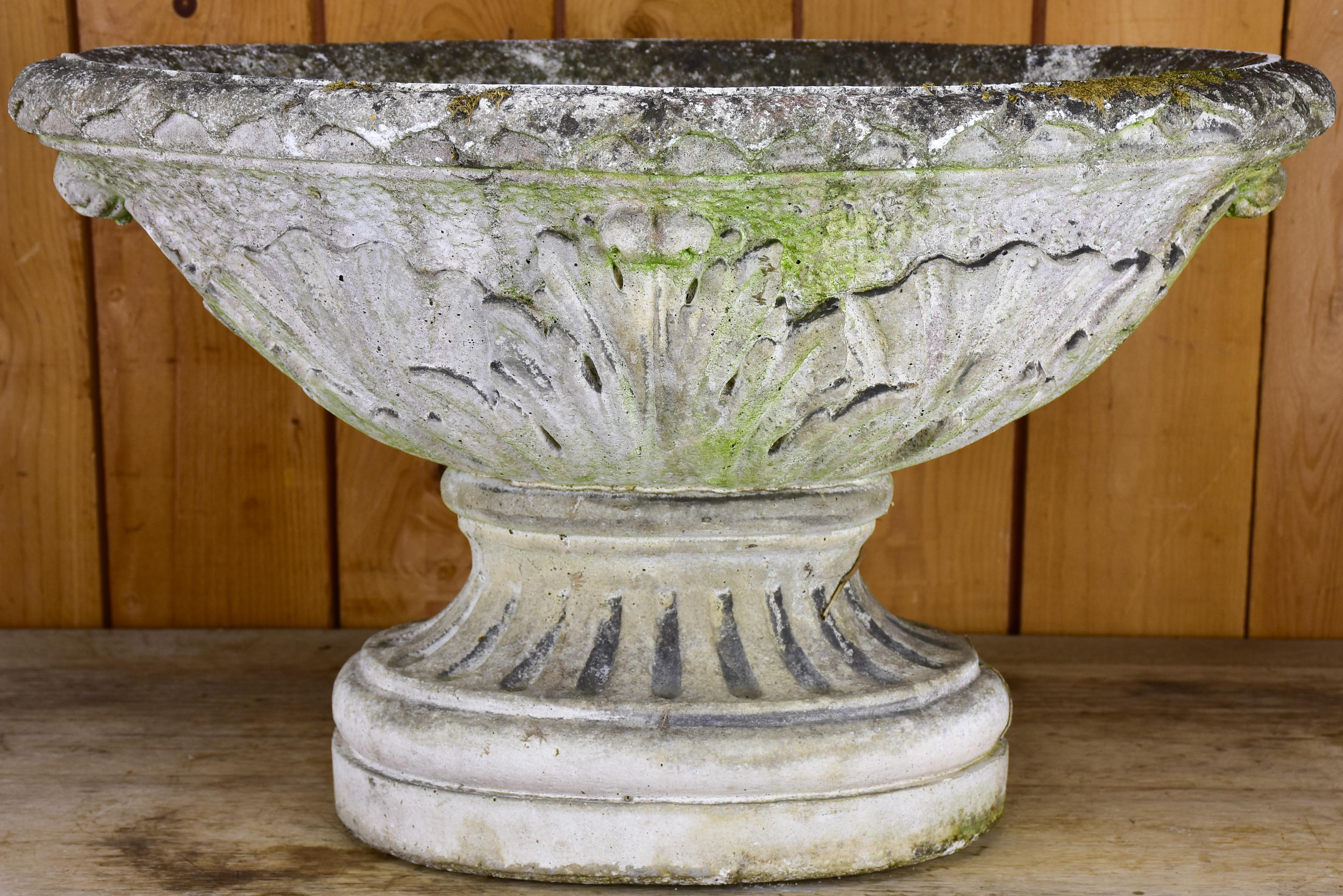 Antique oval French garden planter
