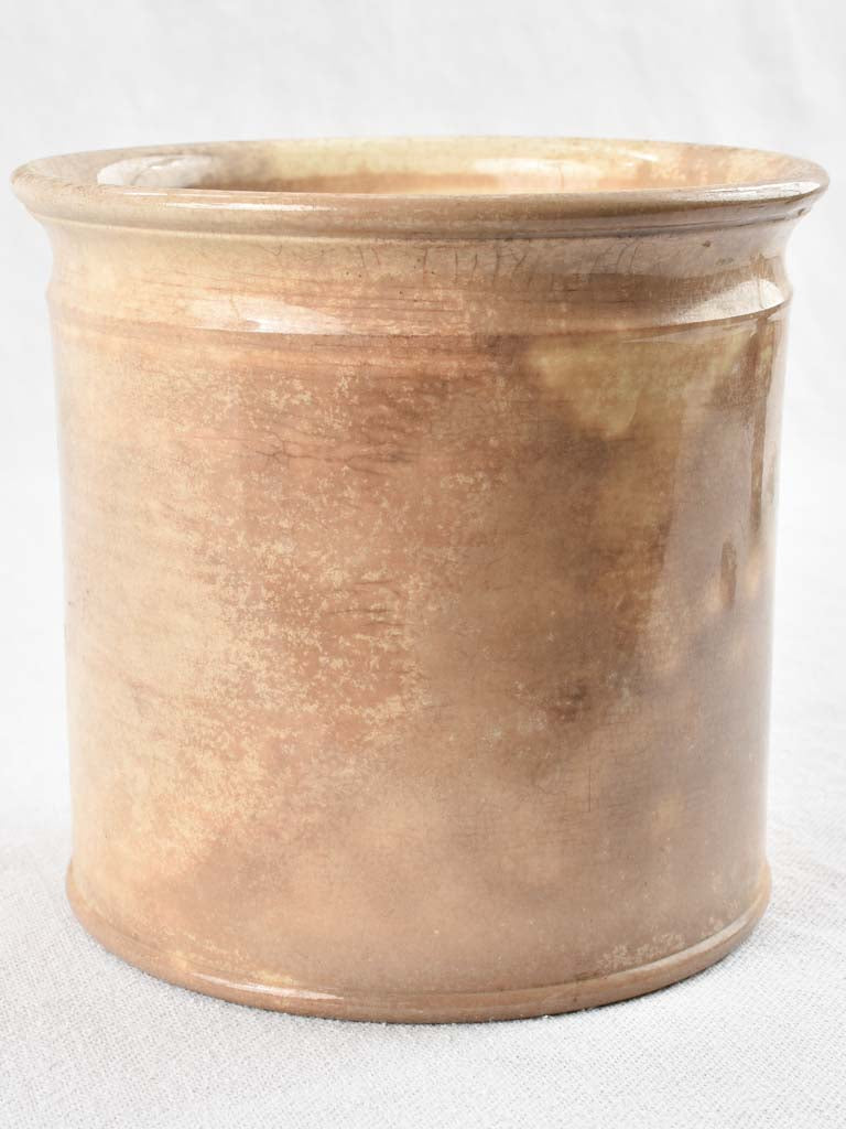 Digoin & Sarregumines preserving pot with mottled glaze 6¼"