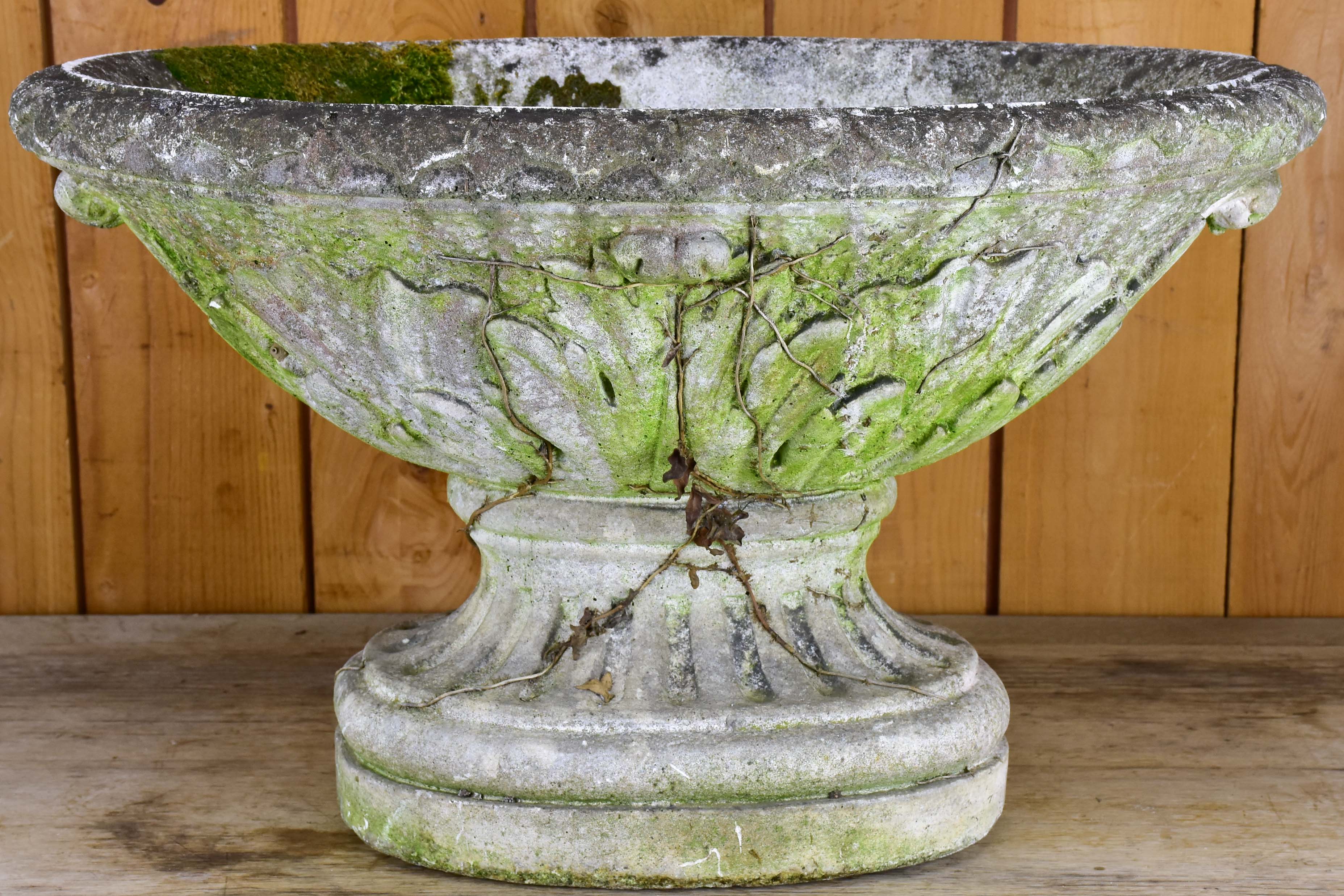 Antique oval French garden planter