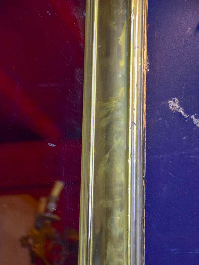 Large early 20th Century French bistro mirror with brass frame