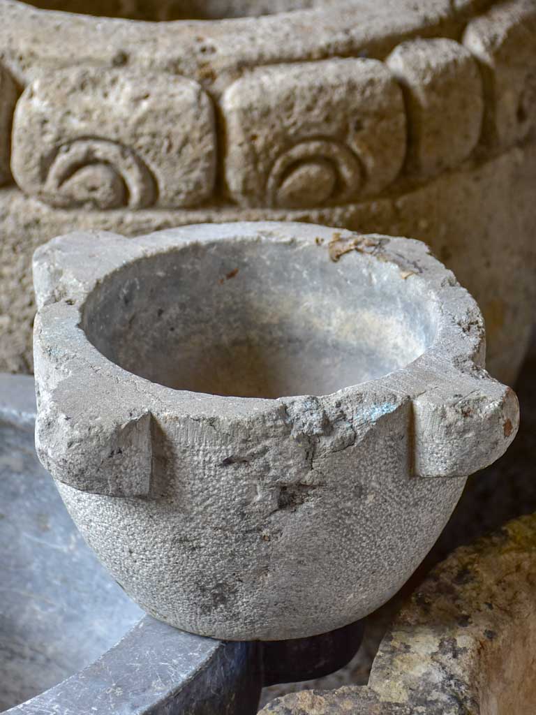 Antique kitchen stone mortar