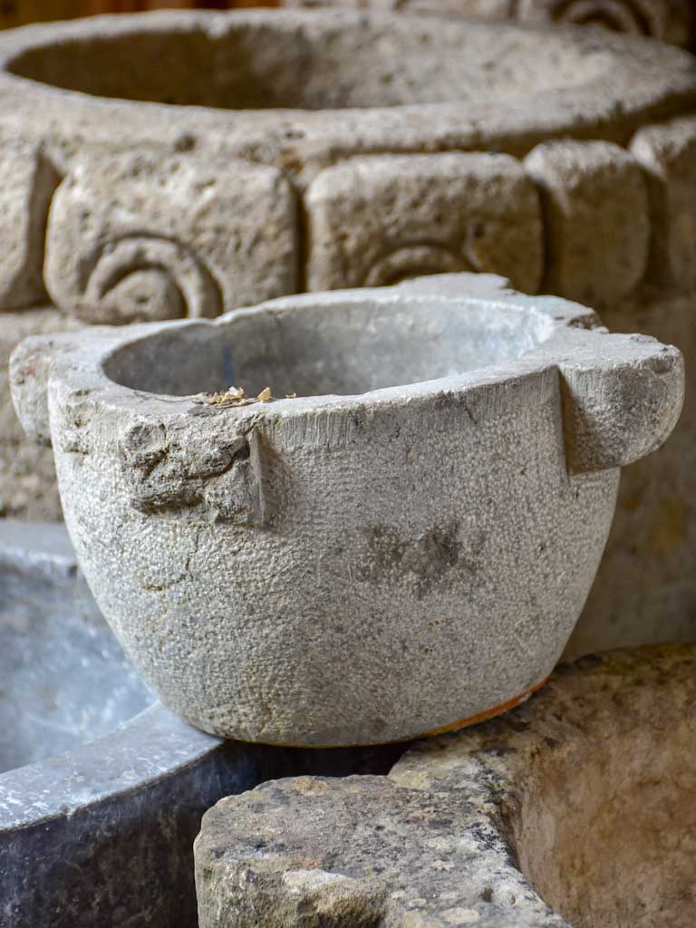 Antique kitchen stone mortar
