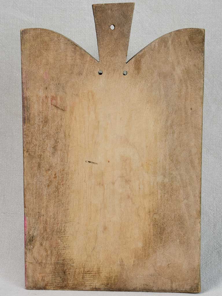 Antique French cutting board with round shoulders 10¼" x 16½"