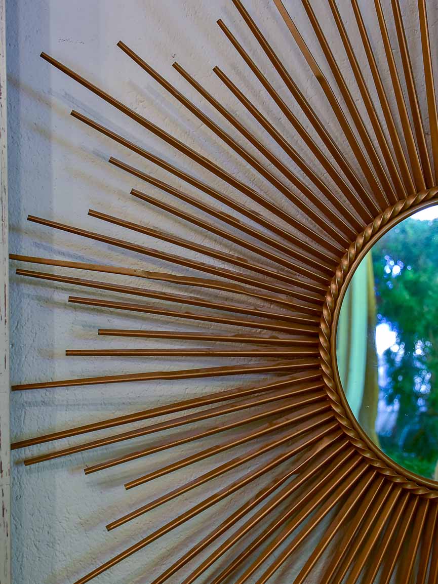 Mid Century Chaty Vallauris sunburst mirror 39 ½" diameter
