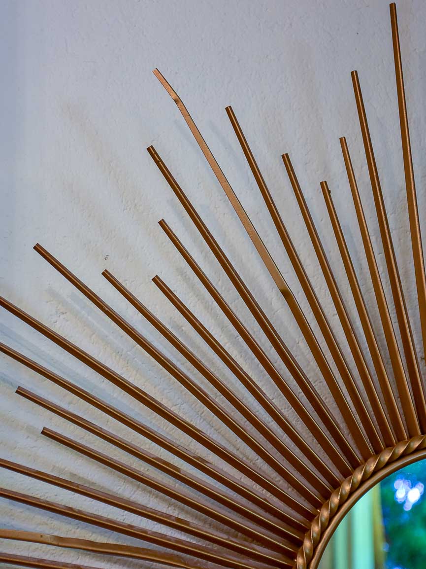 Mid Century Chaty Vallauris sunburst mirror 39 ½" diameter