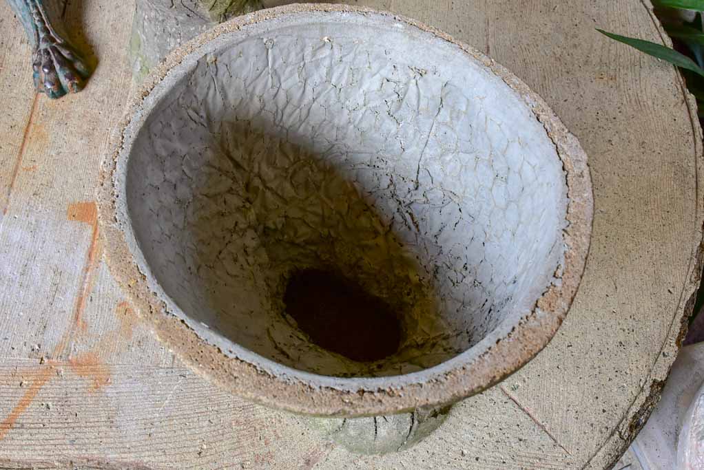Pair of hourglass faux bois garden planters