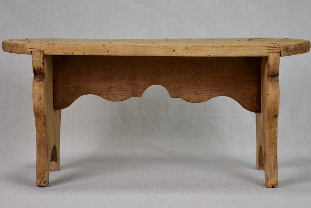 Vintage French wooden footstool