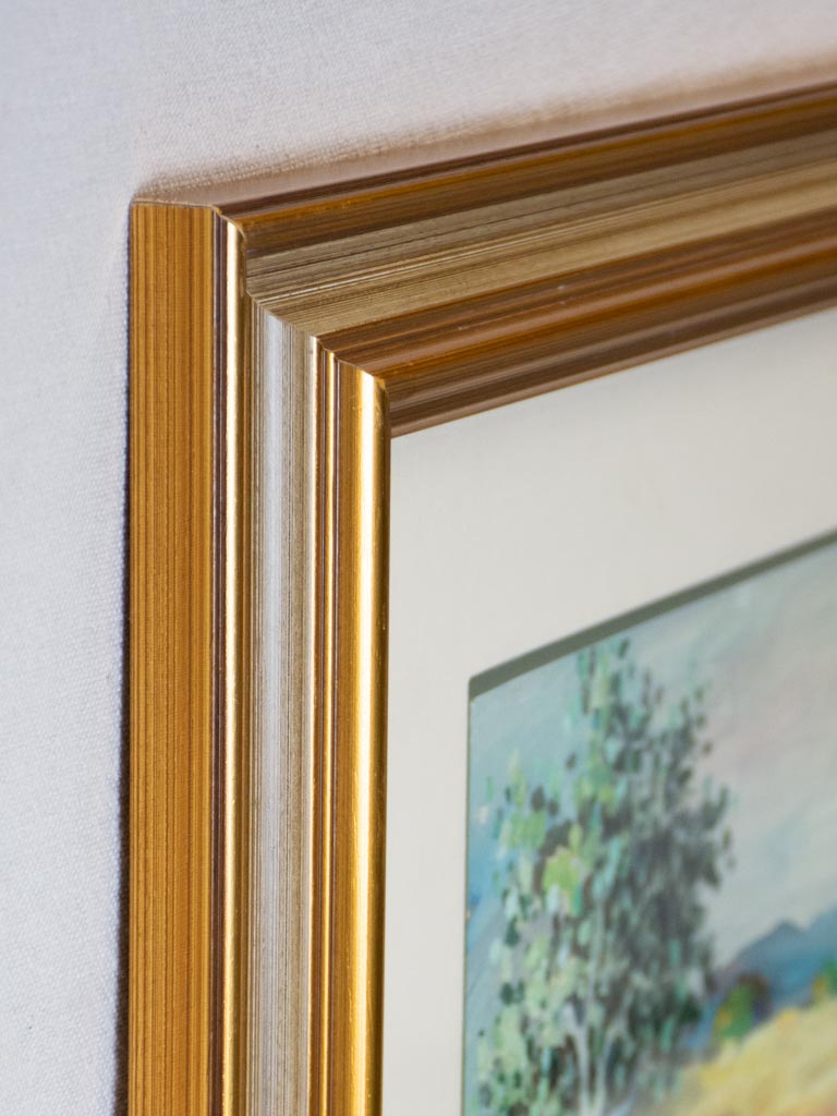 Vintage framed oil on board artwork