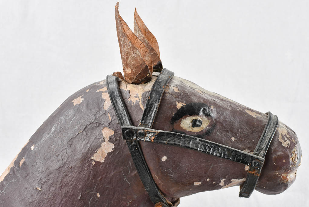 Characterful antique horse pull toy