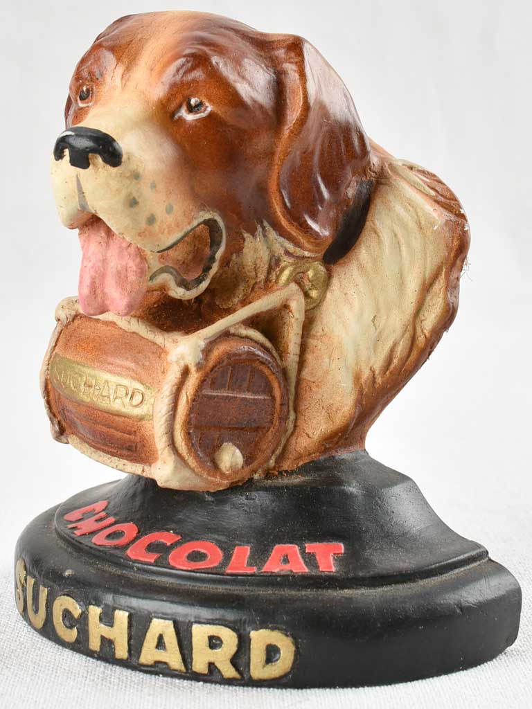 Vintage Chocolate Suchard advertising sculpture - dog 6"