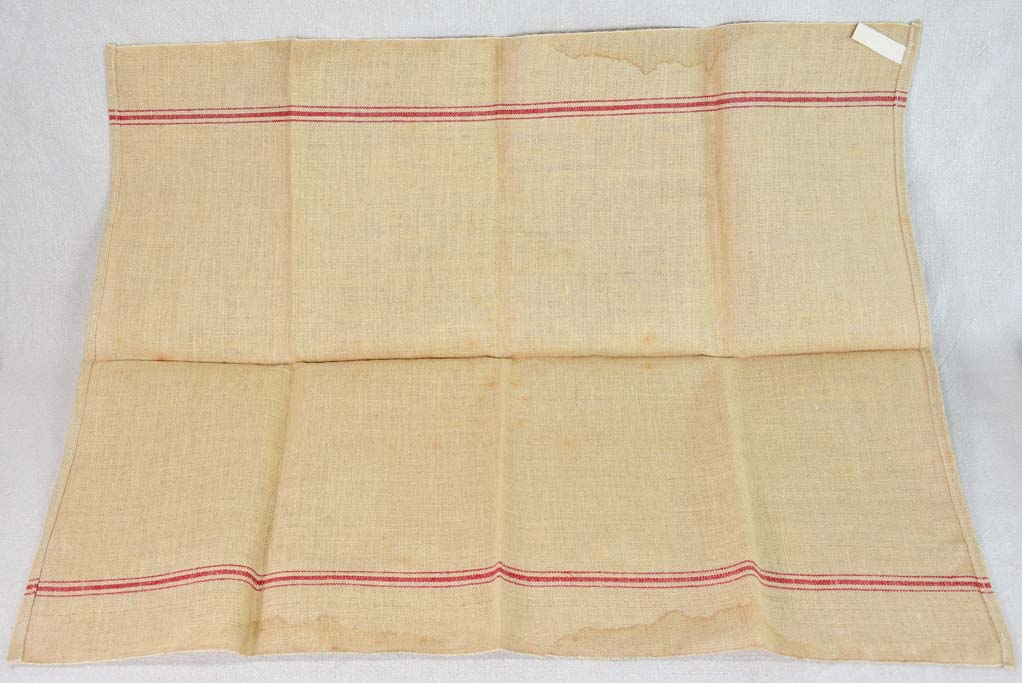 10 antique French Hemp tea towels 23¼" x 30"