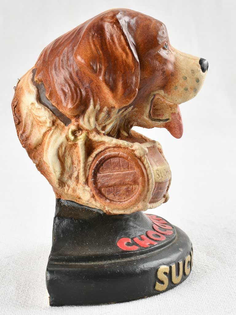 Vintage Chocolate Suchard advertising sculpture - dog 6"