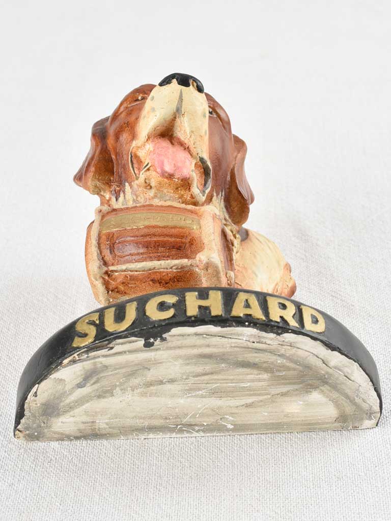 Vintage Chocolate Suchard advertising sculpture - dog 6"