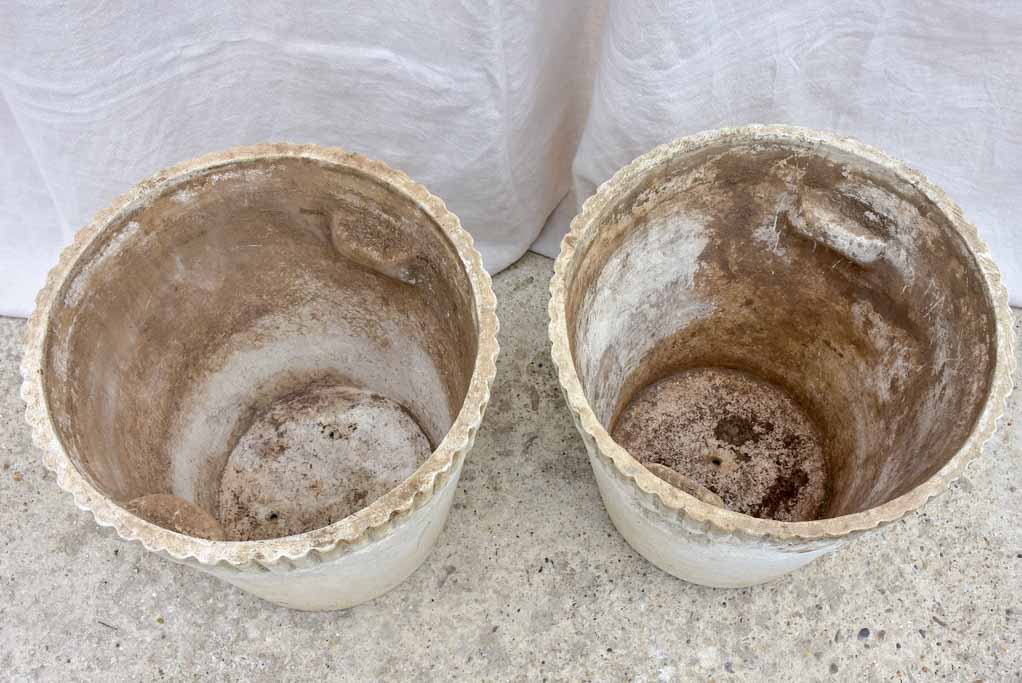 Pair of mid-century tapered Willy Guhl garden planters 18"