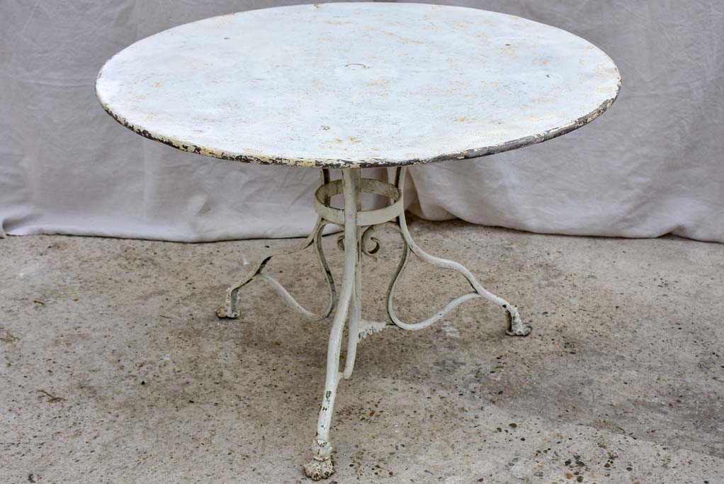 Antique French round garden table from Arras 40¼"