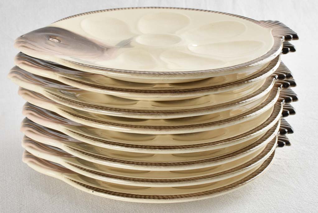 13 piece oyster service Longwy