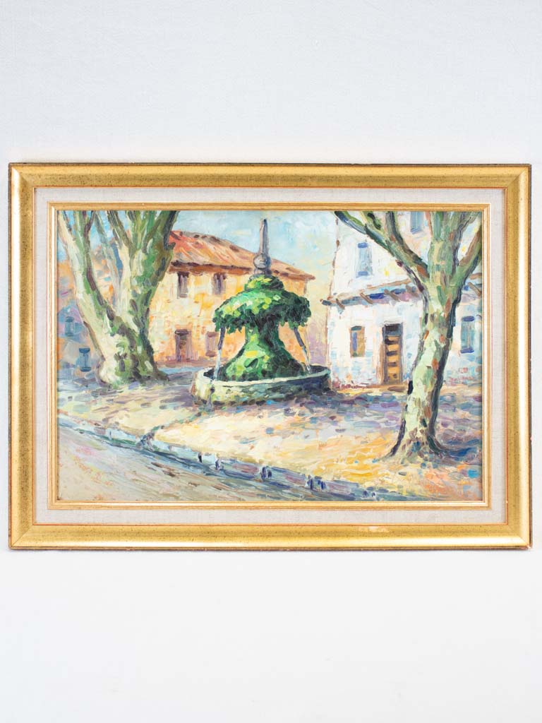 Fontaine de Villes sur Auzon D. Allemand (1906- ?) oil on board 19" x 25½"