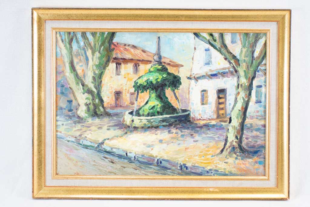 Fontaine de Villes sur Auzon D. Allemand (1906- ?) oil on board 19" x 25½"