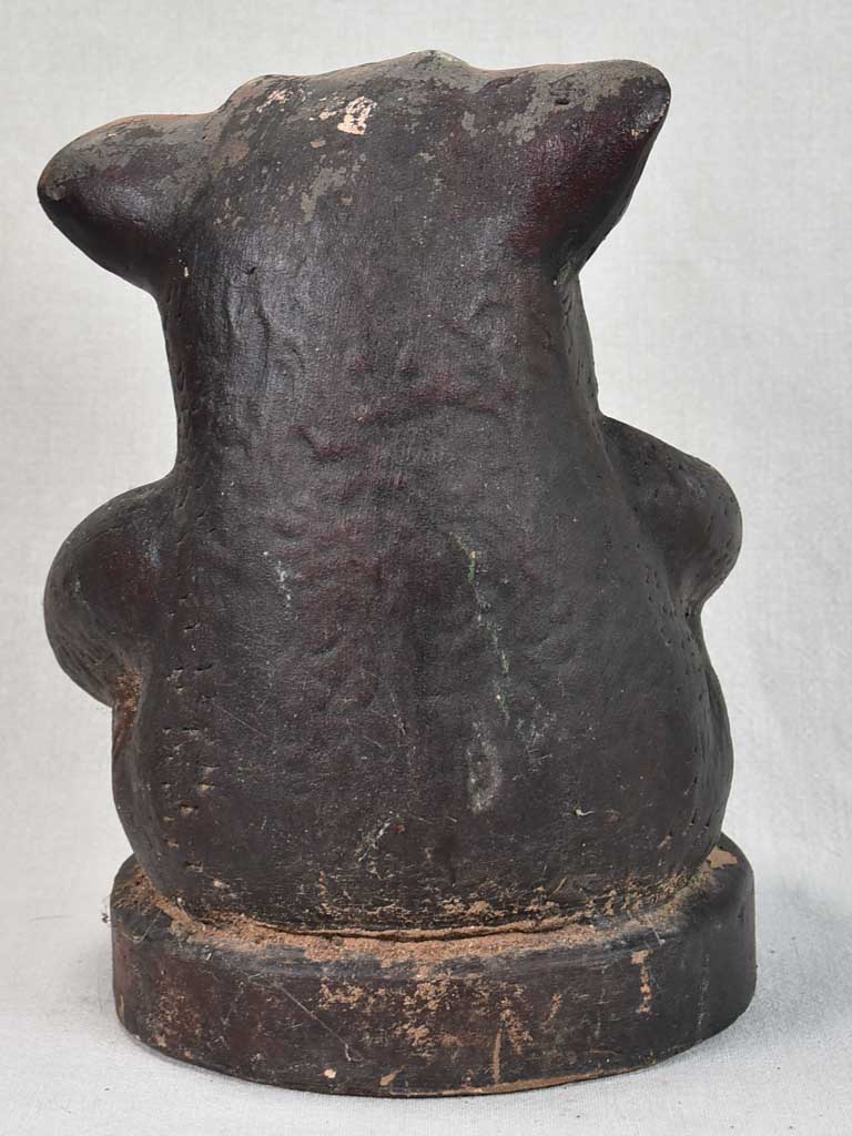 Vintage clay gargoyle sculpture