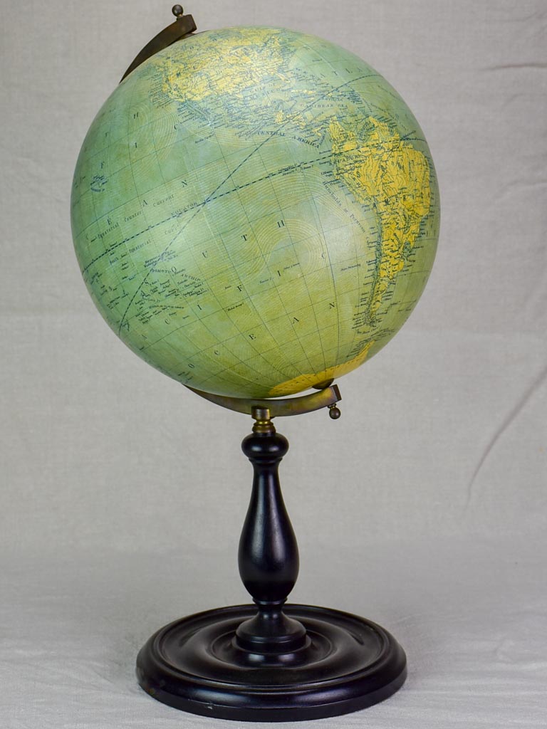 Napoleon III style world globe 21¾"