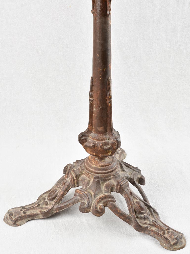 Art Deco French bistro table with clock face top 25¼"