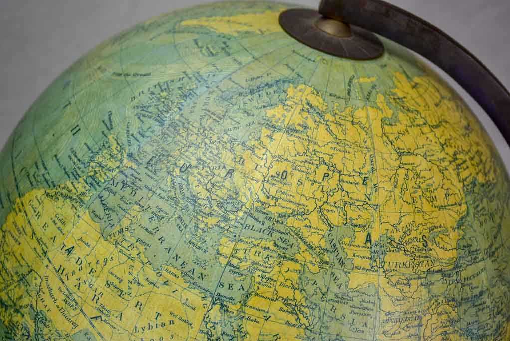 Napoleon III style world globe 21¾"
