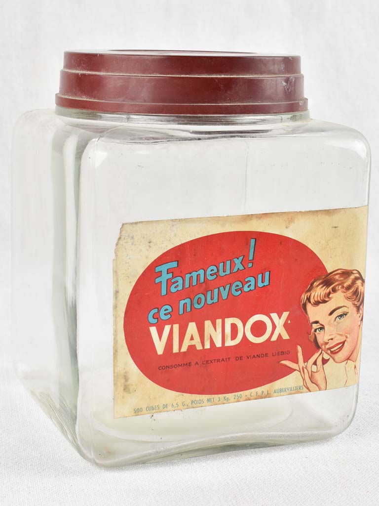 5 glass Viandox containers 8"