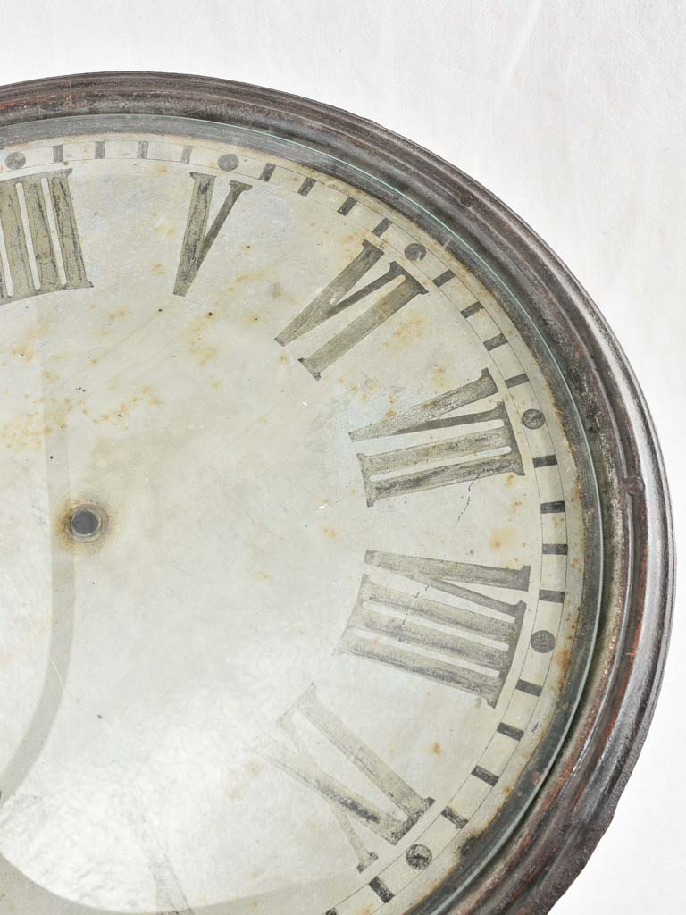 Art Deco French bistro table with clock face top 25¼"