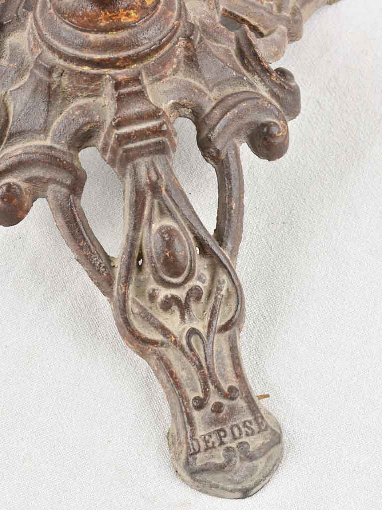 Art Deco French bistro table with clock face top 25¼"