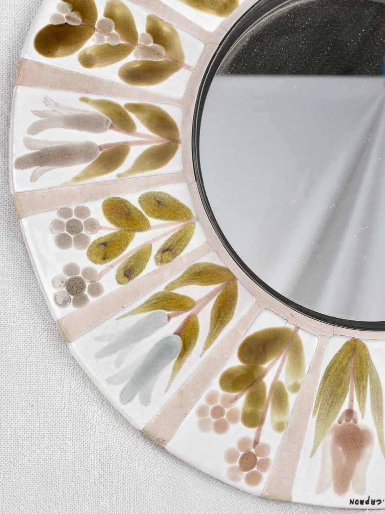 Tulips and Foliage Accent Round Mirror
