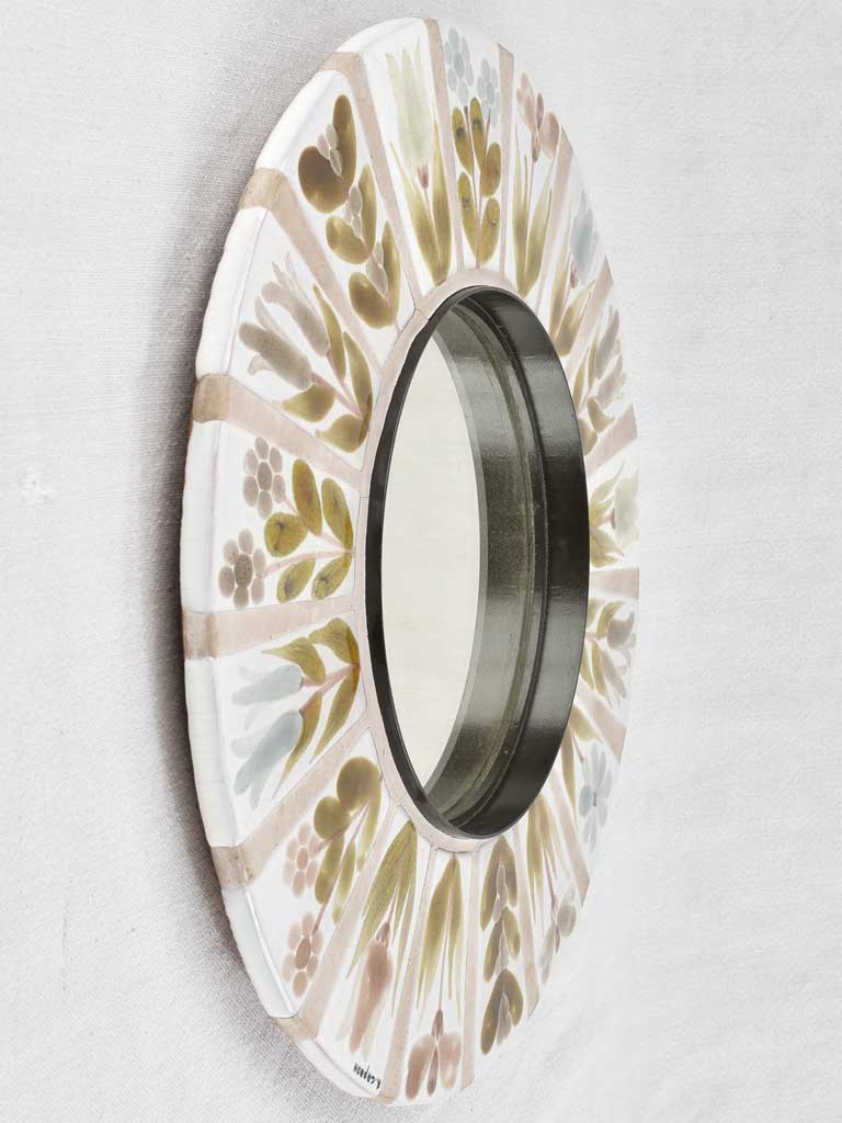 Roger Capron Decorative Tile Framed Mirror