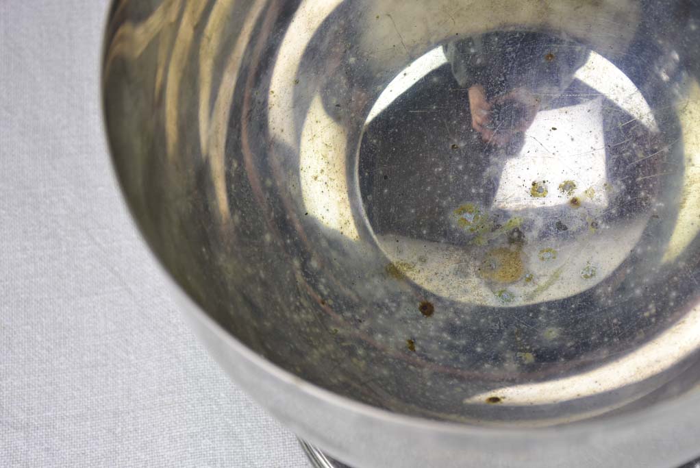Hallmarked silver vase with rose overflow