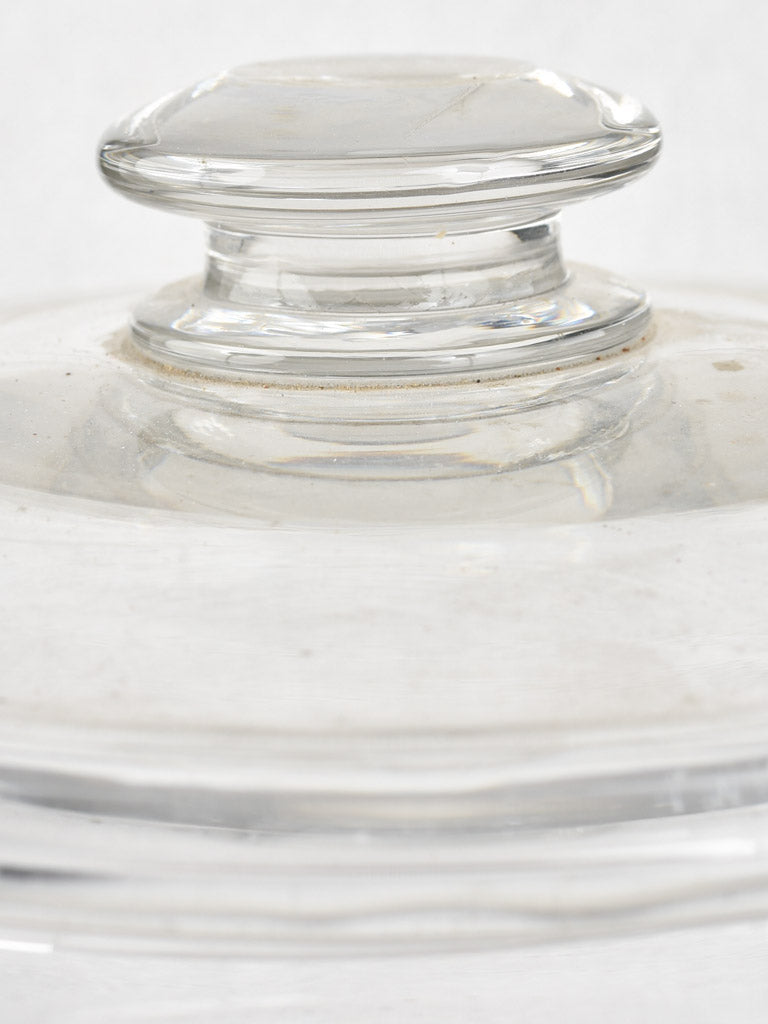 Glass bowl / jar with lid 8¾"