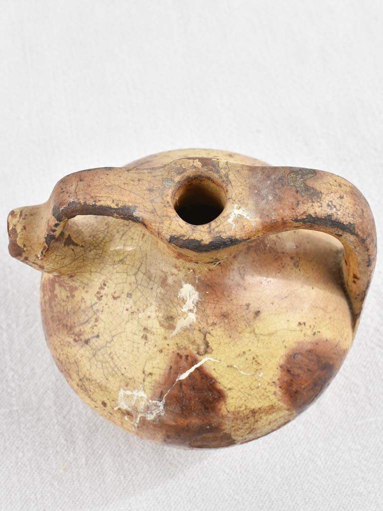 Small 19th century water pitcher / gargoulette 6"