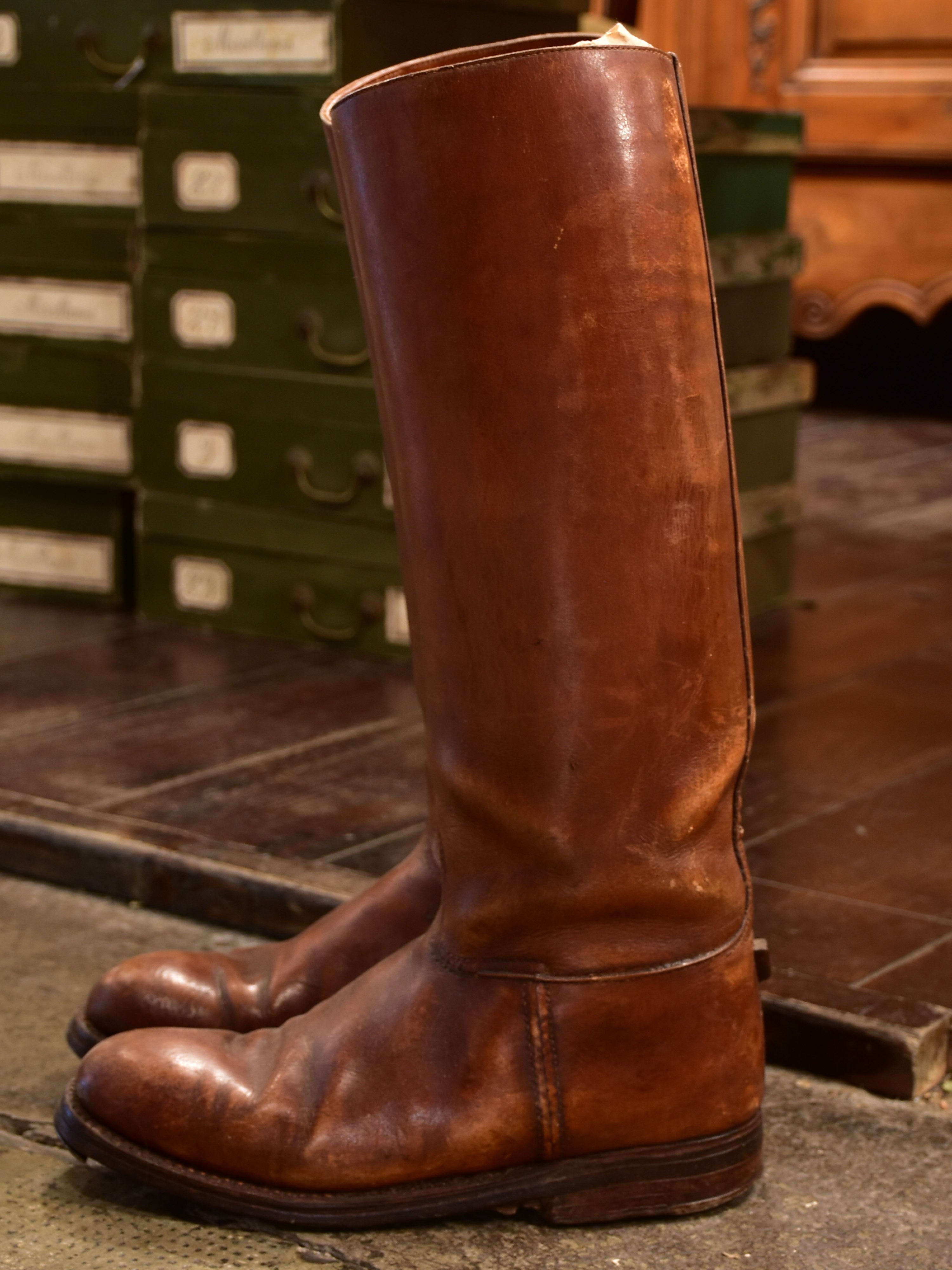 Pair of French leather riding boots – 1940’s