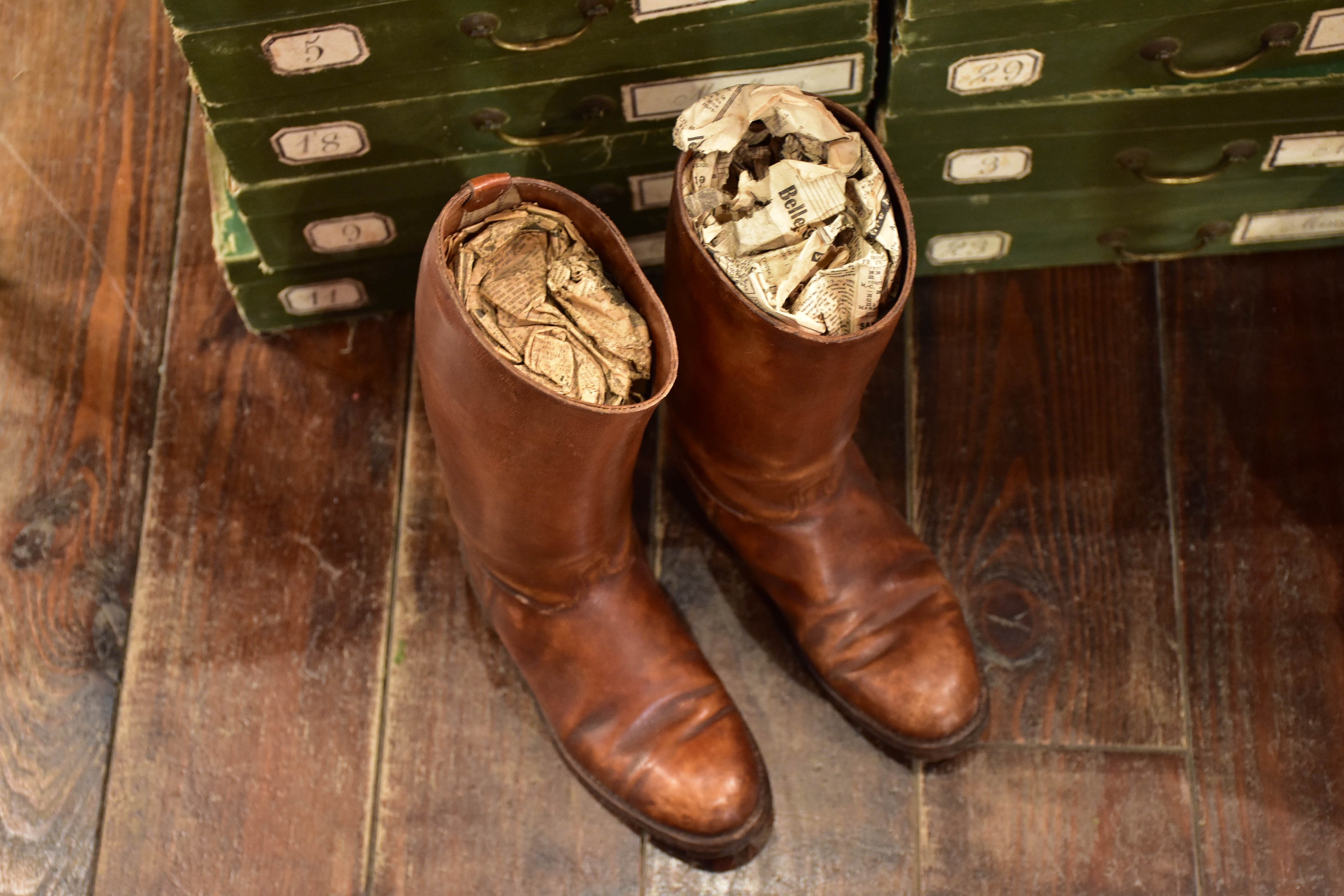 Pair of French leather riding boots – 1940’s