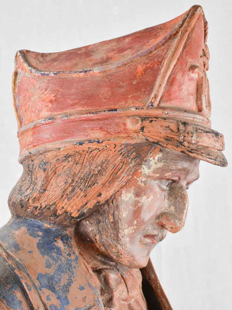 19th century clay sculpture of a drummer boy 36¼"