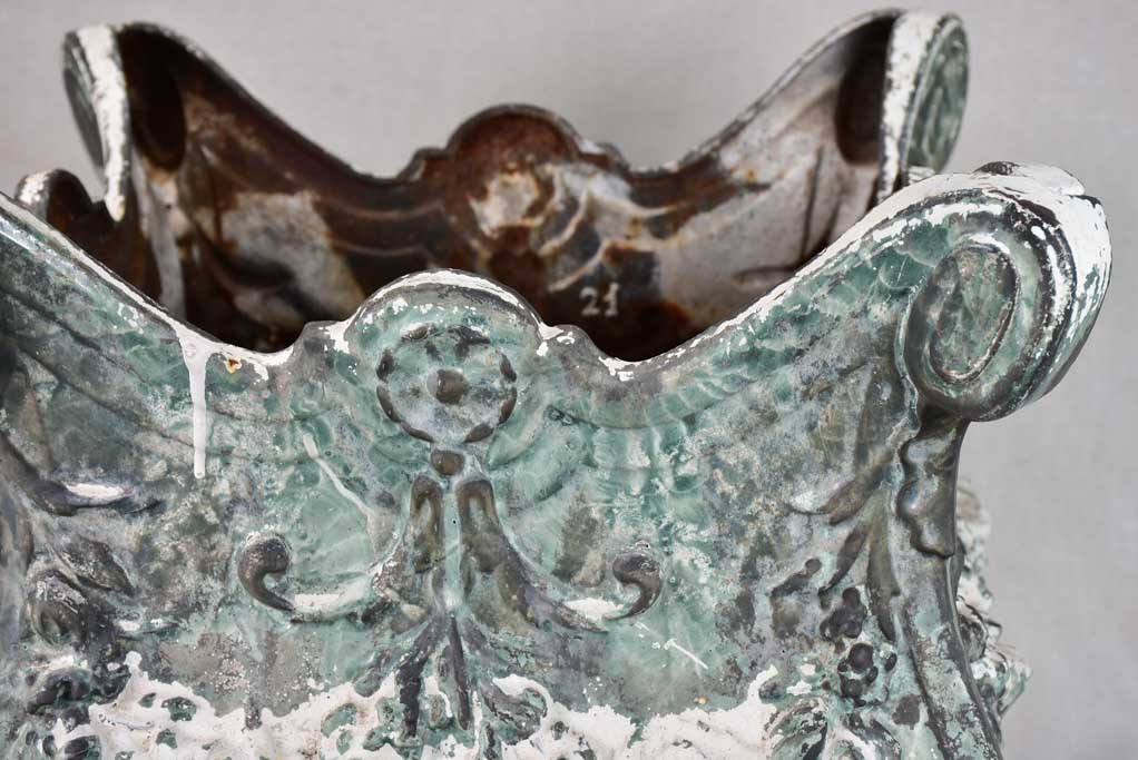 Antique French cast iron planter - Alfred Corneau Charleville 14¼"