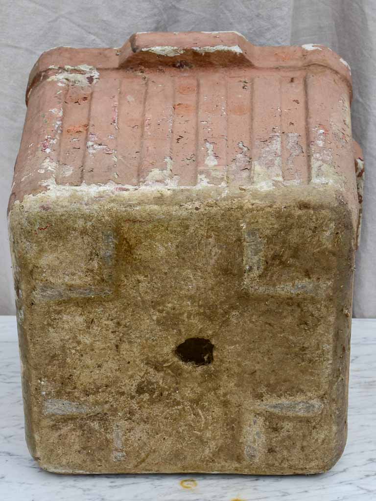 Mid-century Willy Guhl ribbed square planter