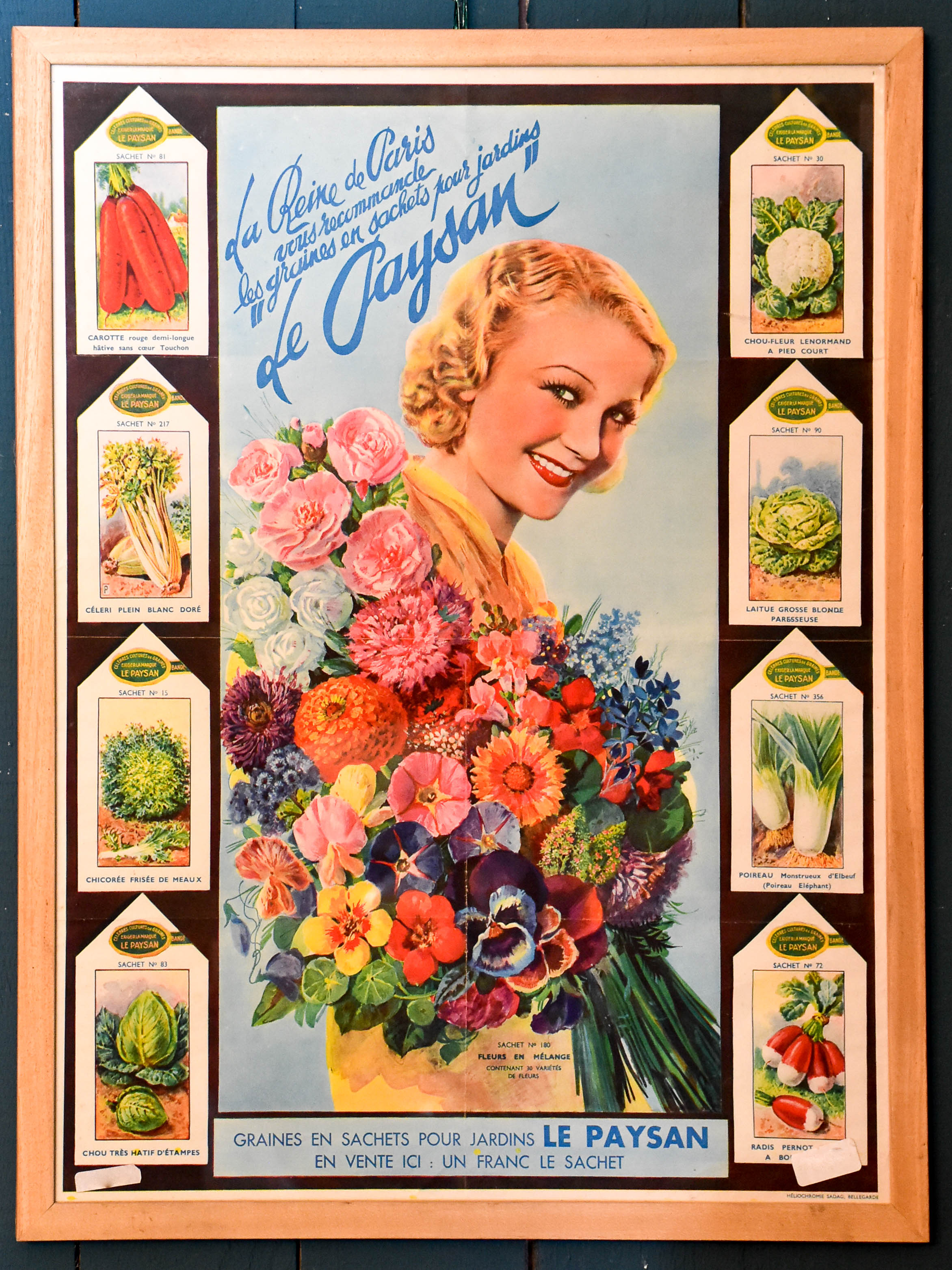 Collection of three Vintage French posters - Paysan seeds