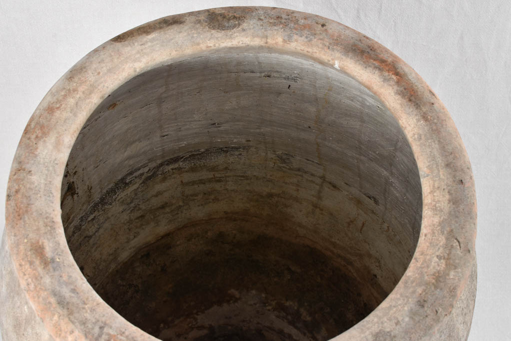 Large 19th century Spanish olive jar 35"