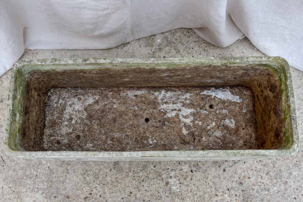 Pair of mid-century French rectangular garden planters / window boxes - Chanal Paris