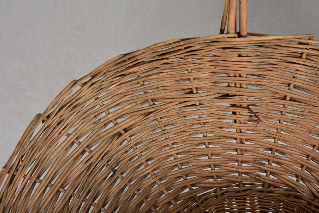 Very large antique French wicker presentation basket