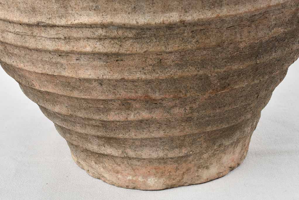 Large 19th century Spanish olive jar 35"