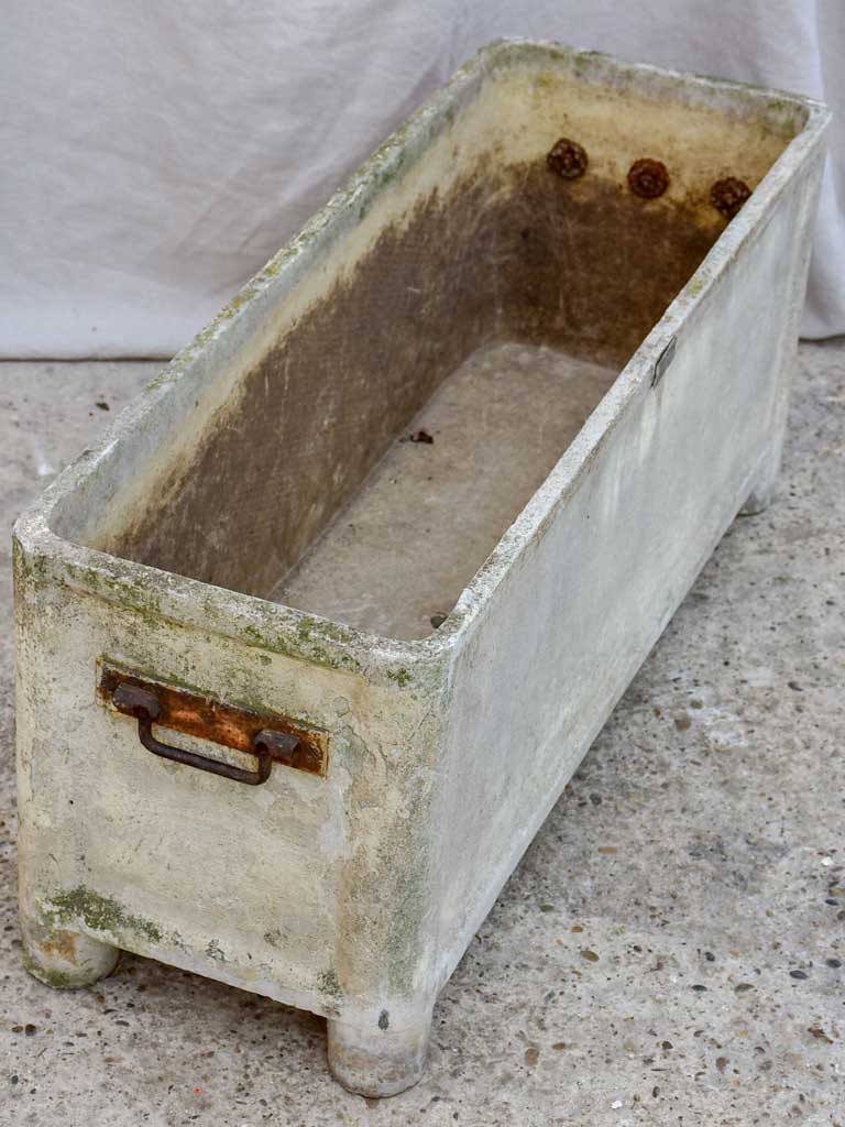 Pair of mid-century French rectangular garden planters / window boxes - Chanal Paris