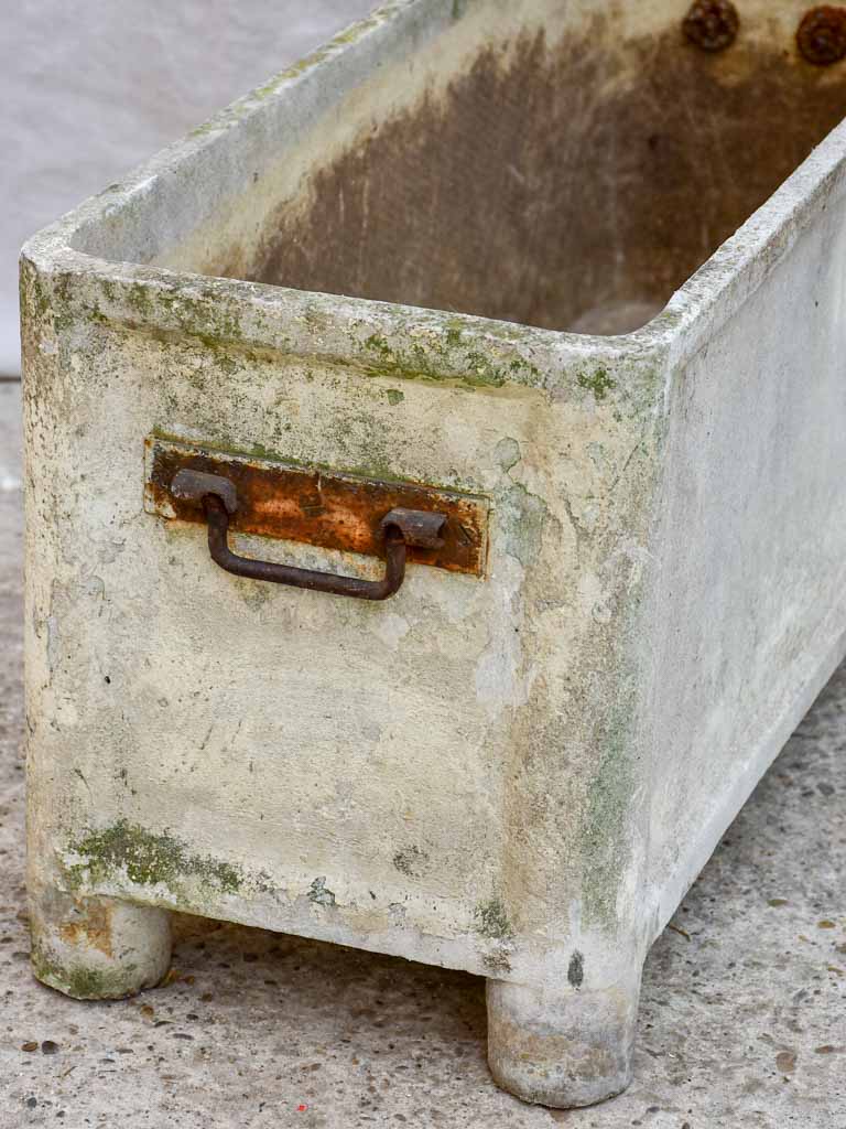 Pair of mid-century French rectangular garden planters / window boxes - Chanal Paris