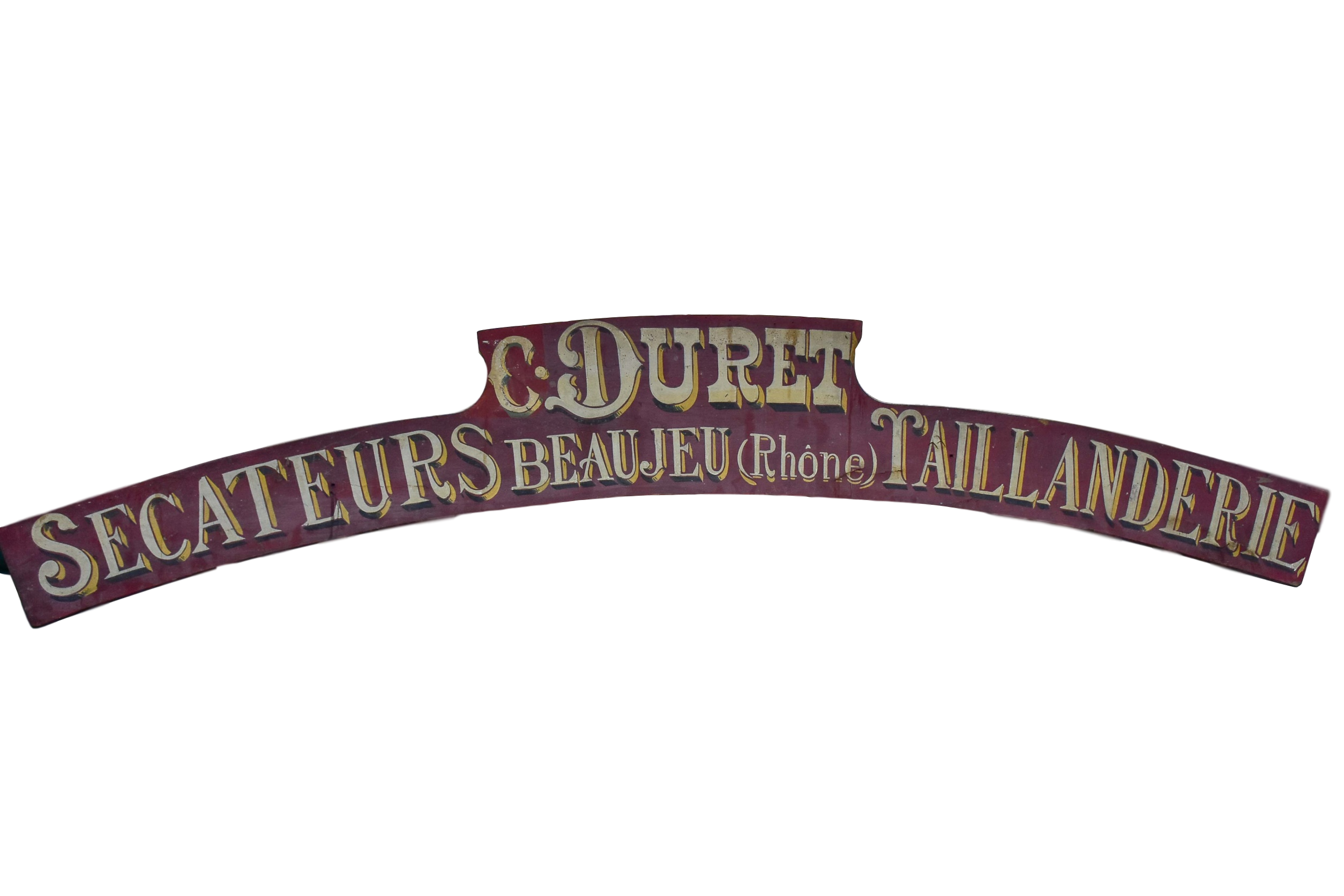 Vintage French sign from a shop - secateurs