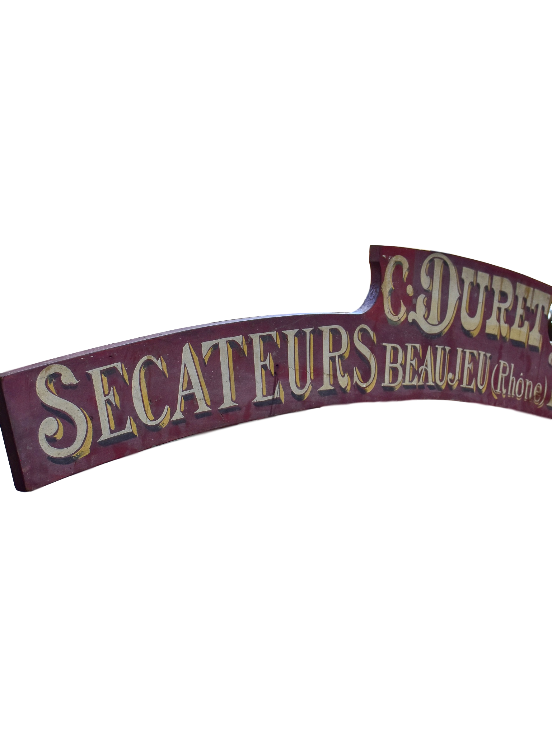 Vintage French sign from a shop - secateurs